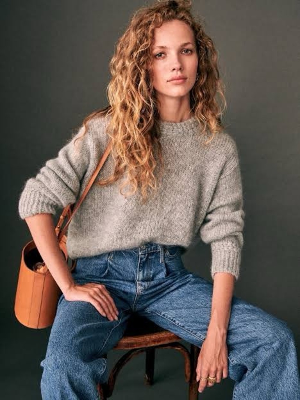 Sezane chuck sweater gray size XS
